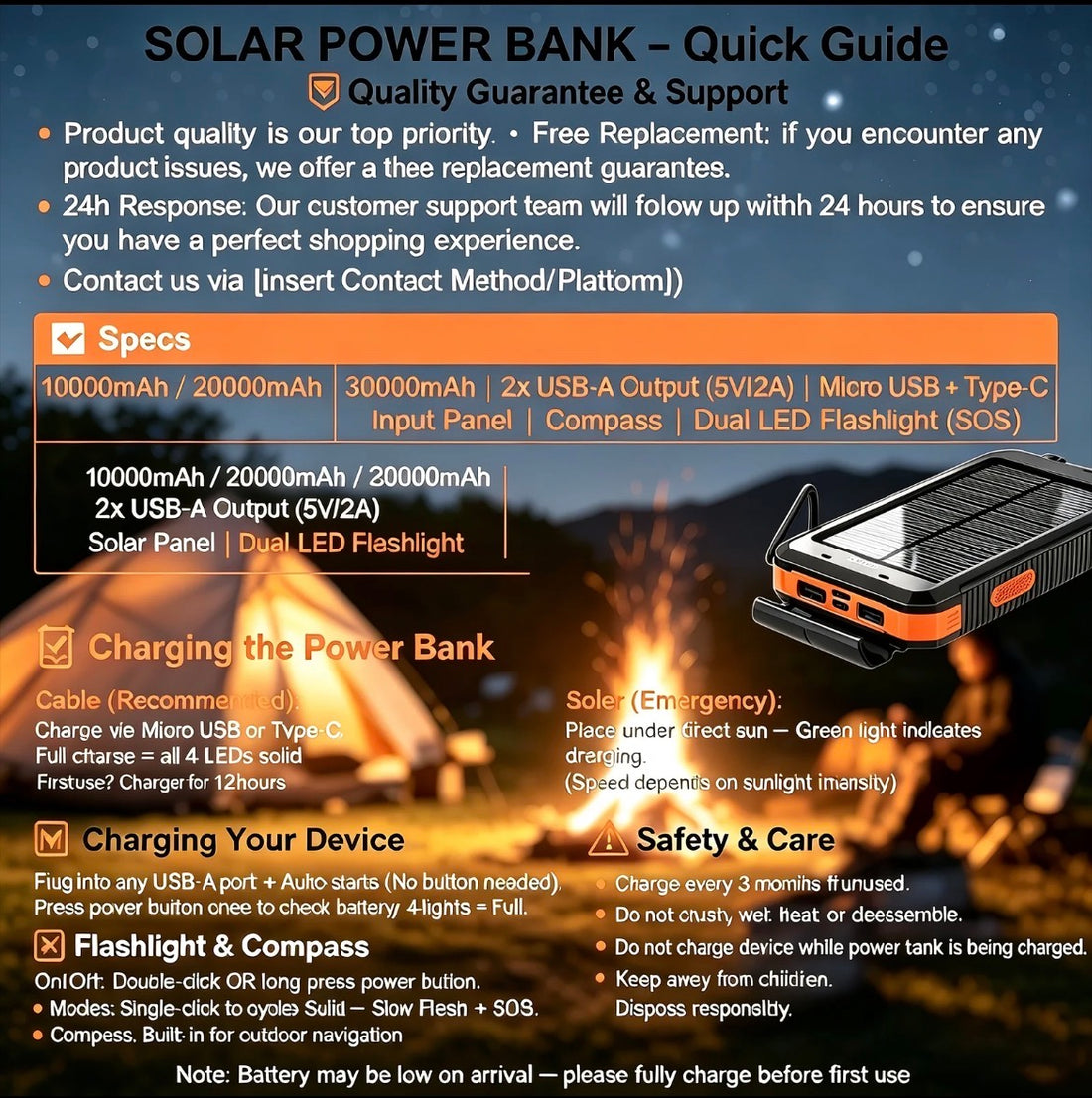 Nexora SolarCharge Pro™ 20000mAh Power Bank